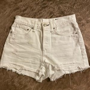 Rag & Bone white denim shorts